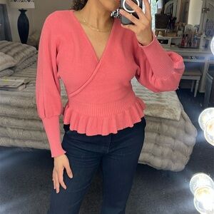 Express pink peach sweater used in good condition size medium